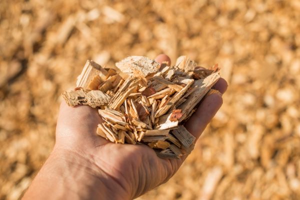 Wood Chips Spreading in Snellville