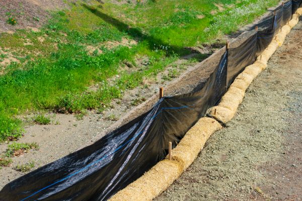 Straw Wattle Installation in Snellville